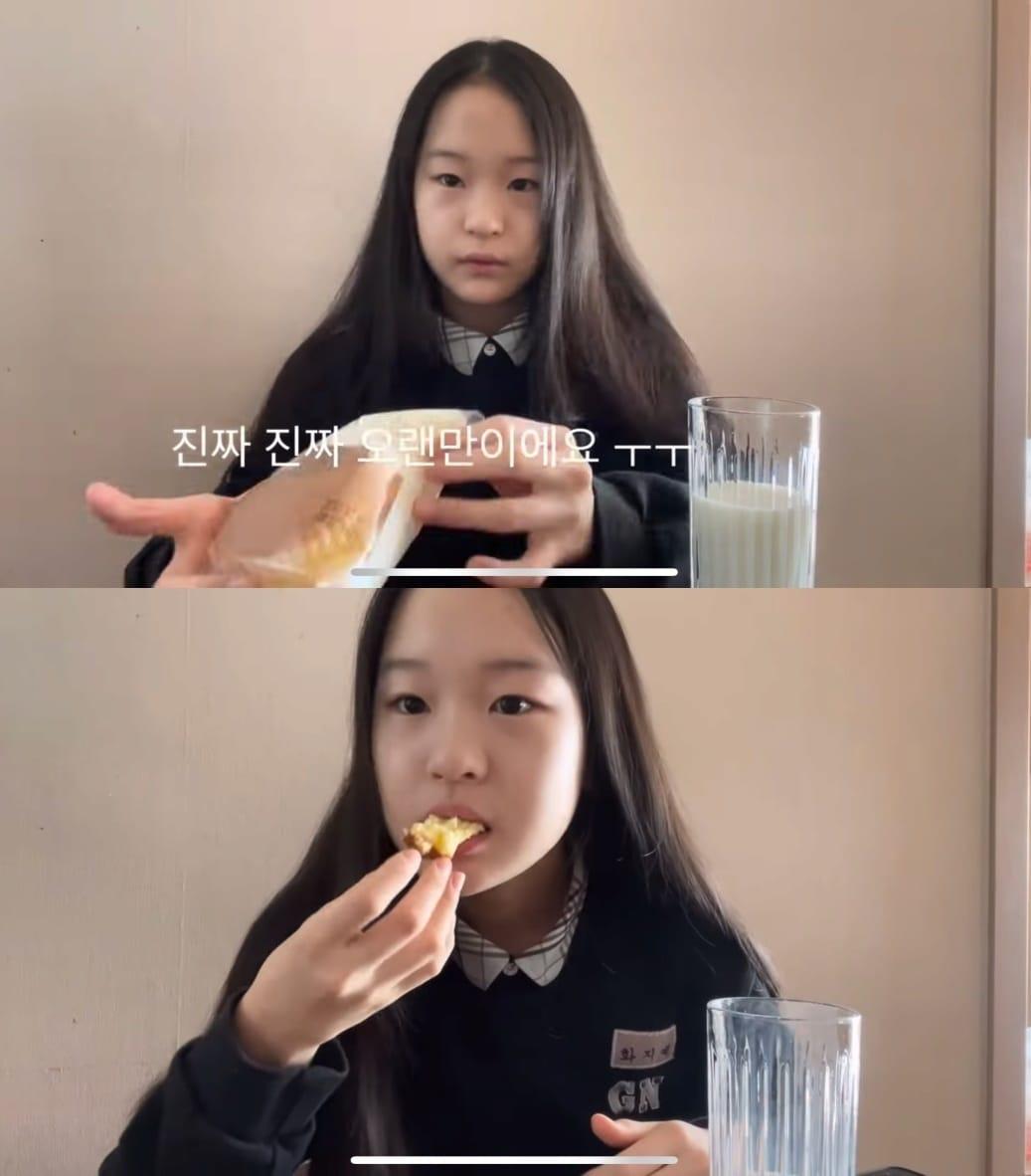 본문 이미지 - 원조 먹방 ASMR 유튜버 띠예의 모습. (유튜브 채널 '띠예' 갈무리)