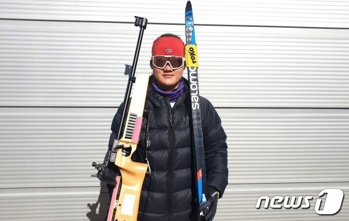 본문 이미지 - 동계체전에서 바이애슬론 4관왕을 차지한 김혜원 선수(전북체육회 제공)/뉴스1