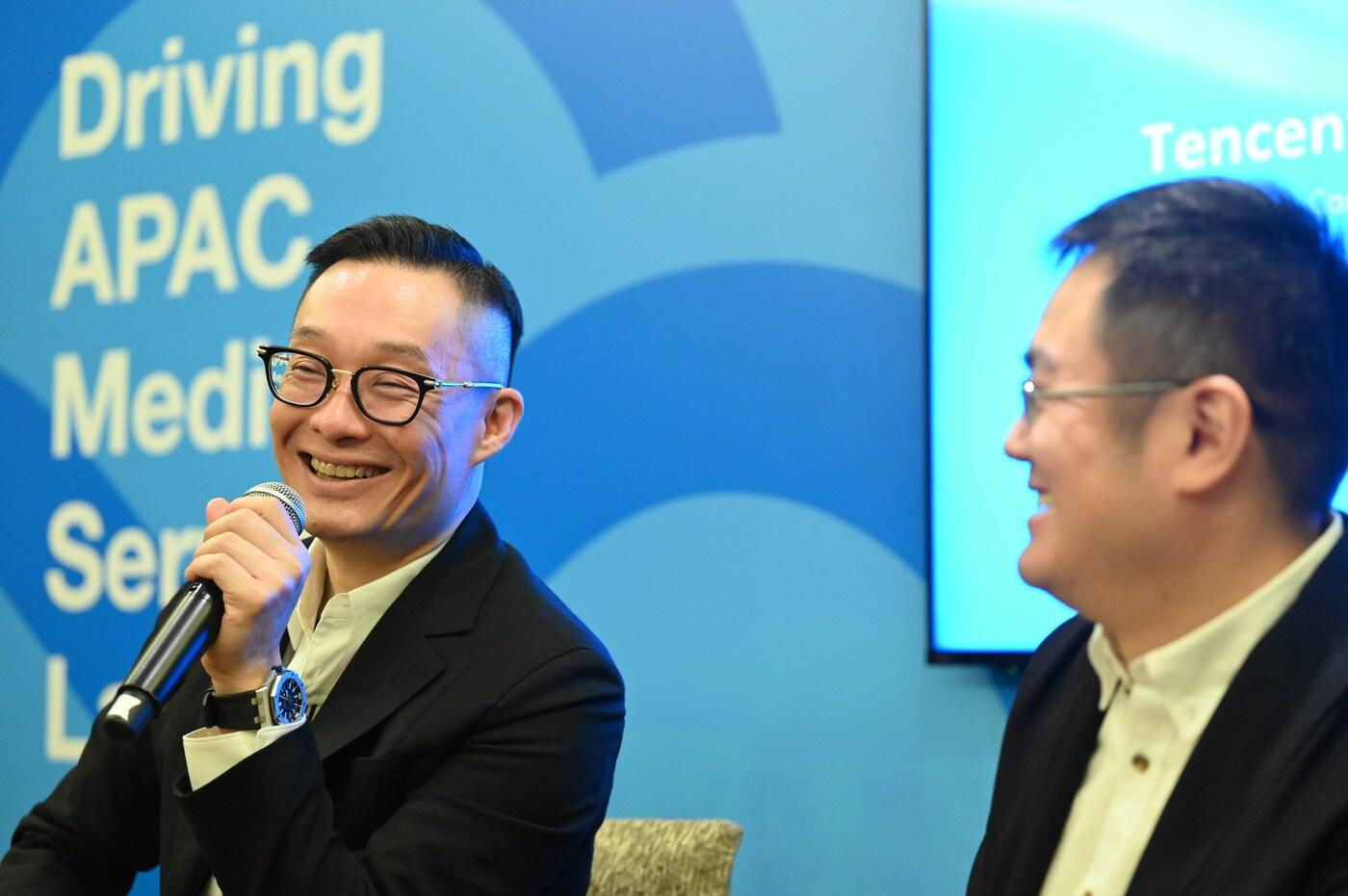텐센트 클라우드는 21일 오후2시(현지시간) 싱가포르 풀러튼 호텔에서  '아시아태평양 미디어 서비스 트렌드 콘퍼런스(Tencent Cloud: Driving the APAC Media Services Landscape)'를 열고 사업 현황과 향후 계획을 설명했다. 텐센트 제공.