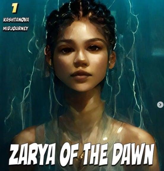 본문 이미지 - AI 일러스트 프로그램 '미드저니'로 만든 만화책 '새벽의 자리야' (인스타그램 '크리스 카쉬타노바' 갈무리)