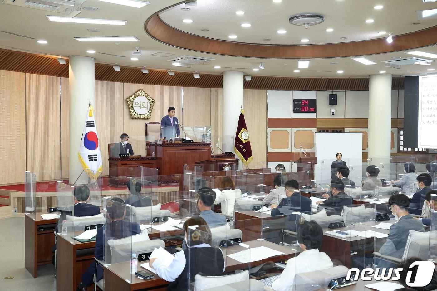 본문 이미지 - 고양시의회 본회의장. (고양시의회 제공)