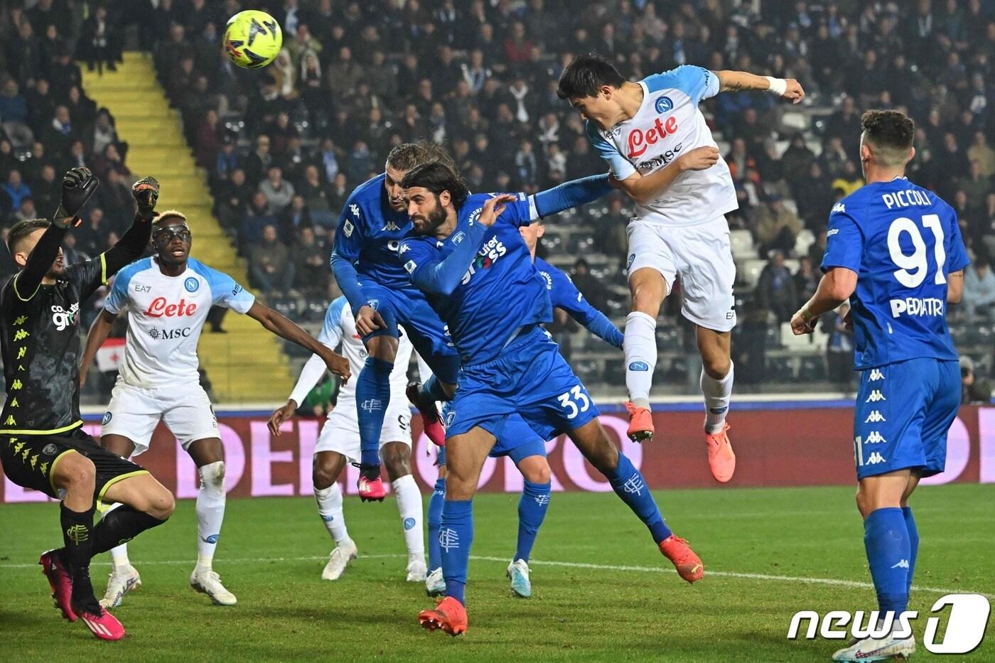 나폴리의 김민재. ⓒ AFP=뉴스1