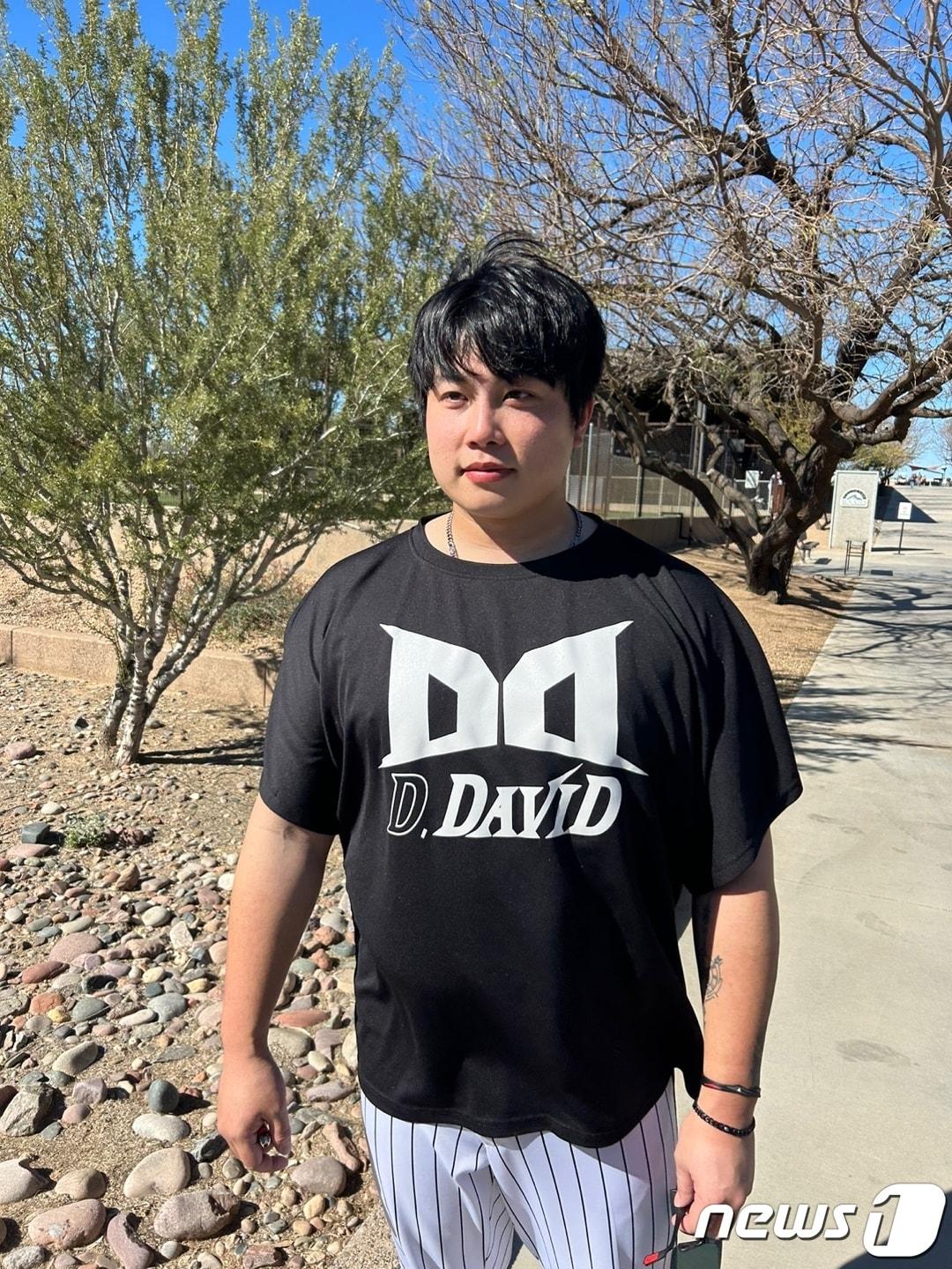 본문 이미지 -  26일 미국 애리조나주 스코츠데일 솔트리버필즈 앳 토킹스틱에서 만난 윤호솔 ⓒ News1 문대현 기자