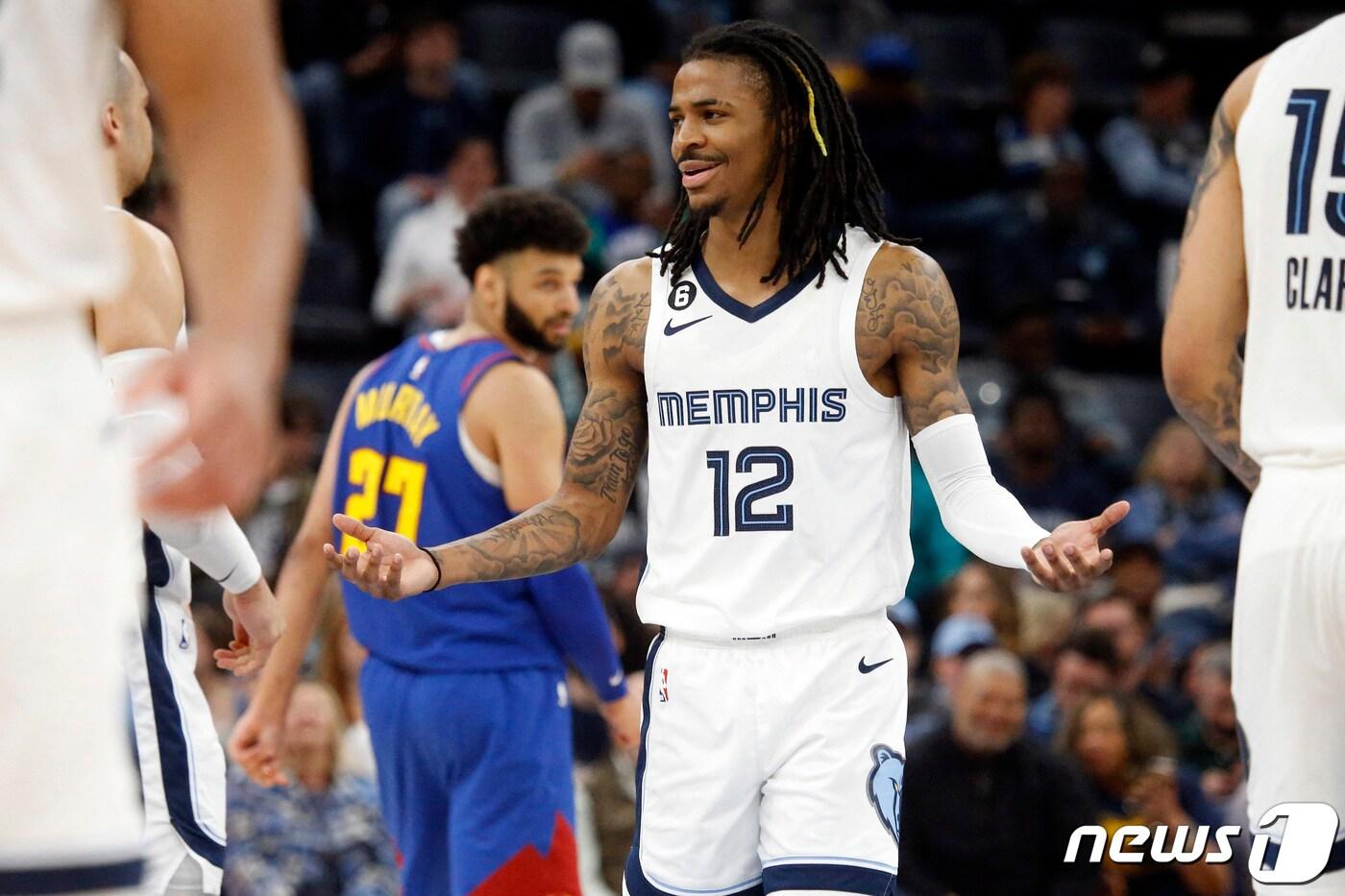 멤피스 그리즐리스의 가드 자 모란트. ⓒ 로이터=뉴스1