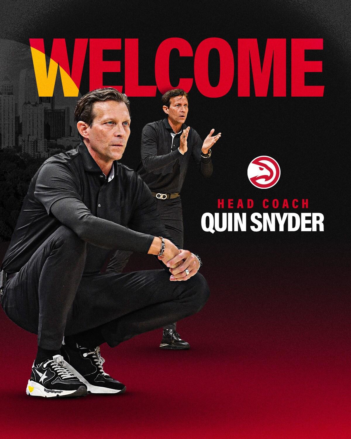 본문 이미지 - 퀸 스나이더 감독이 애틀랜타 호크스 지휘봉을 잡는다.(애틀랜타 호크스 SNS 캡처)