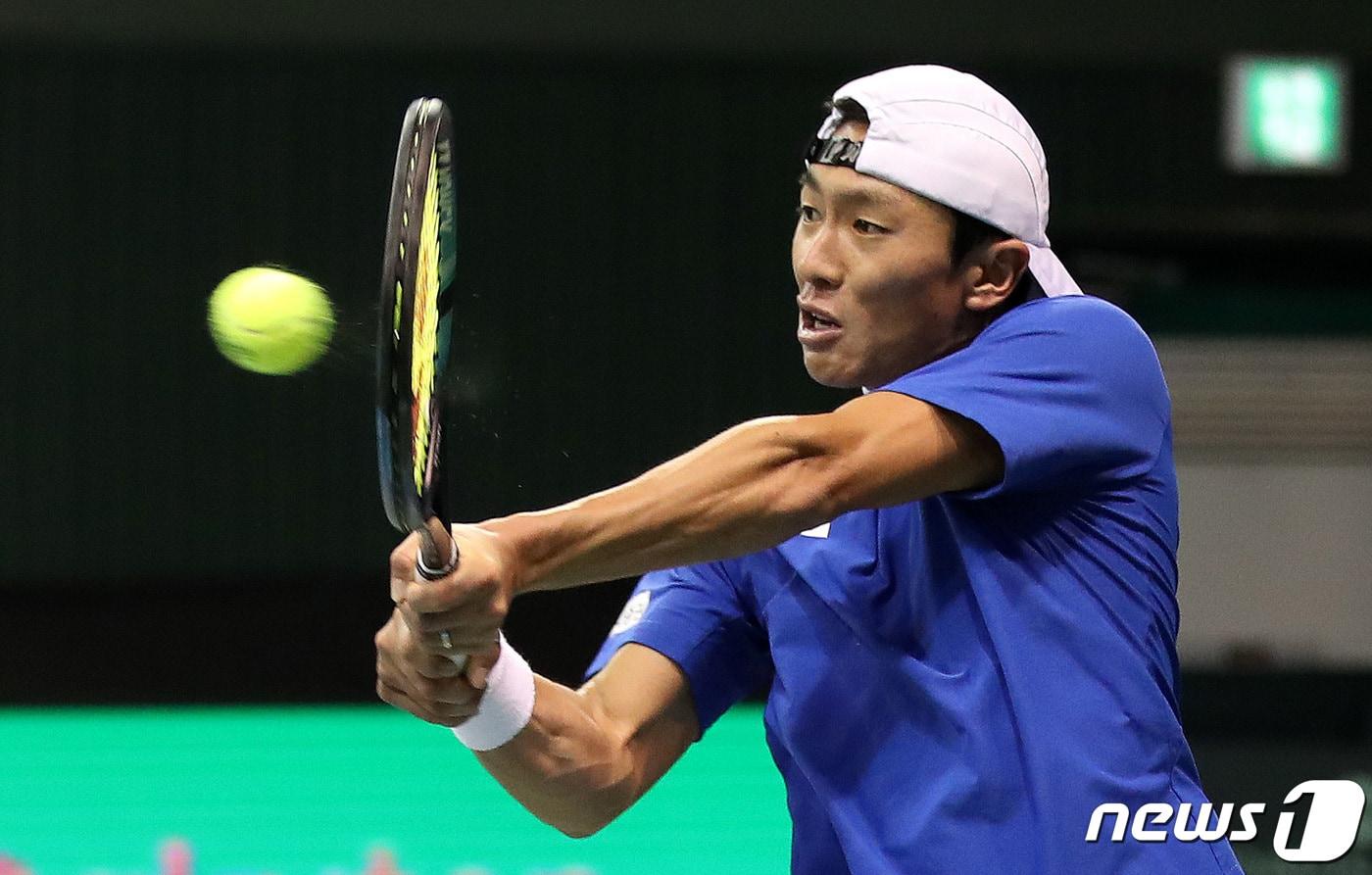 홍성찬 선수(221위· 세종시청). 2023.2.5/뉴스1 ⓒ News1 박지혜 기자