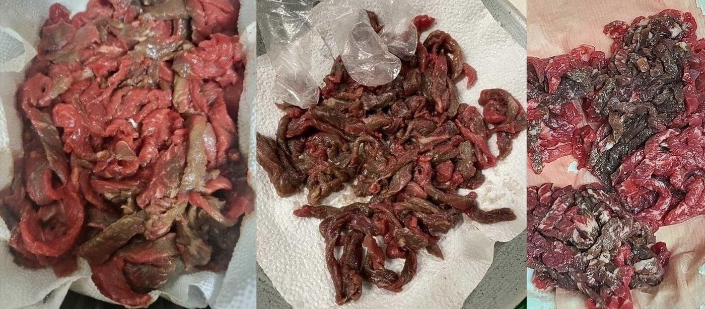 본문 이미지 - 많은 누리꾼들이 최근 한 이커머스사의 특가 한우 육회를 시켜 먹고 설사, 구토, 오한 등의 증세에 시달렸다고 입을 모았다. (온라인 커뮤니티 갈무리)