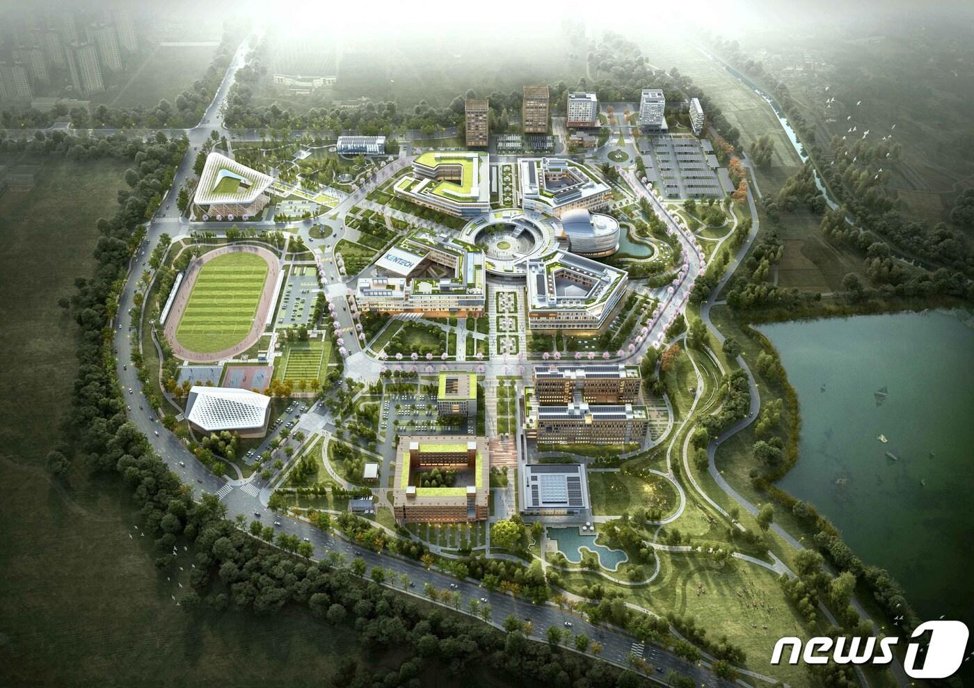 한국에너지공대 캠퍼스 조성공사 조감도(HJ중공업 제공)