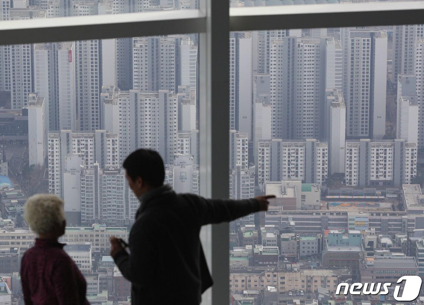 본문 이미지 - 서울의 아파트 단지의 모습. 2023.2.9/뉴스1 ⓒ News1 신웅수 기자