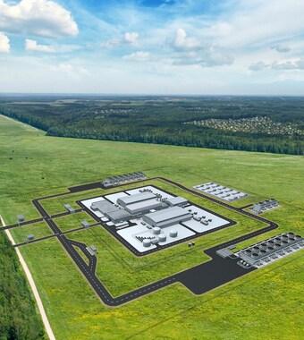 본문 이미지 - 뉴스케일파워 SMR 발전소 조감도(뉴스케일파워 제공)