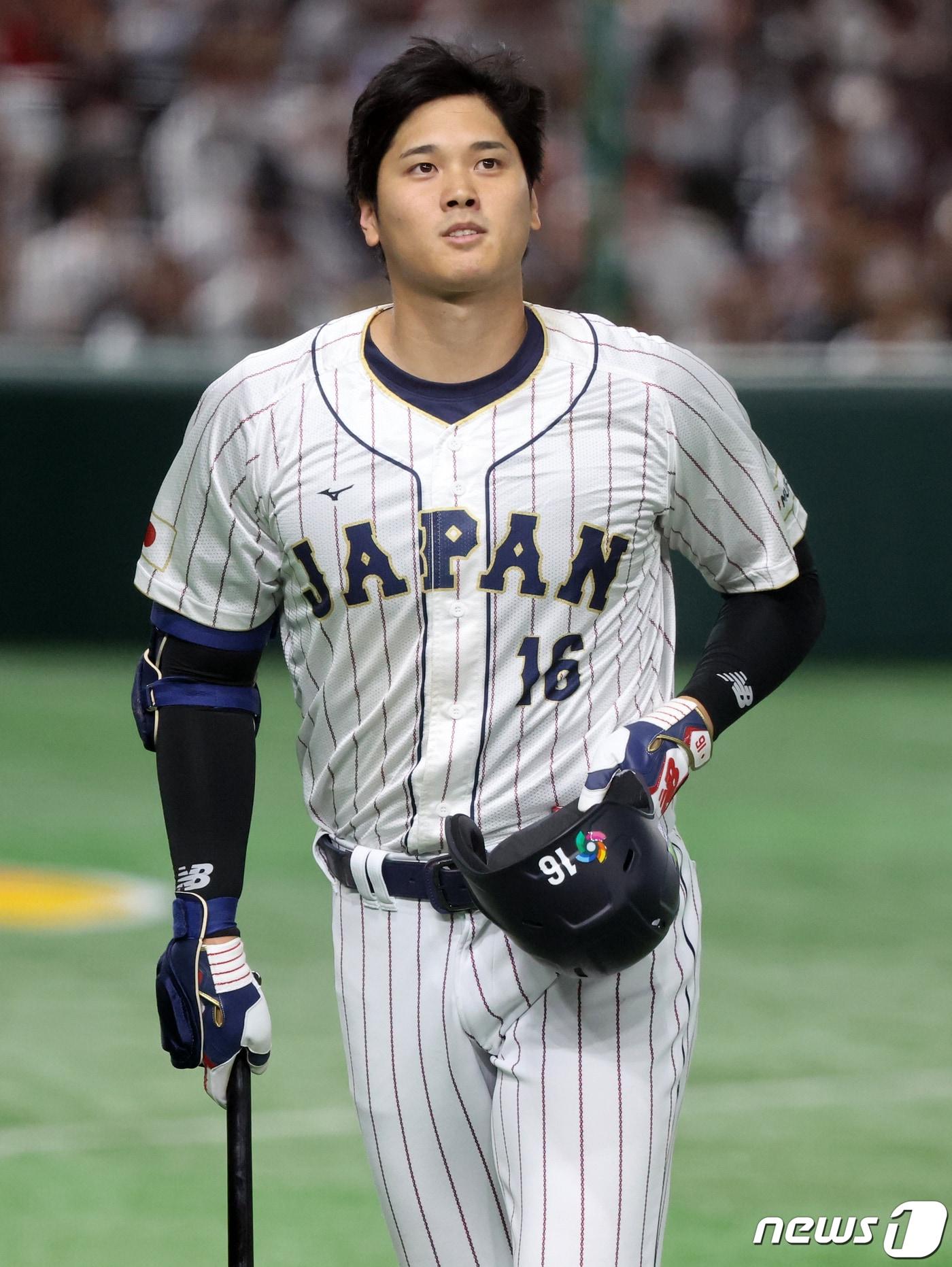 본문 이미지 - 2023 월드베이스볼클래식&#40;WBC&#41;에 출전했던 오타니. 2023.3.11/뉴스1 ⓒ News1 김진환 기자