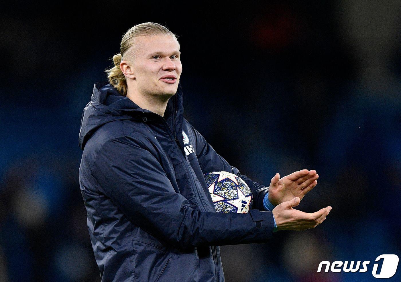 맨체스터 시티의 공격수 엘링 홀란드.  ⓒ AFP=뉴스1