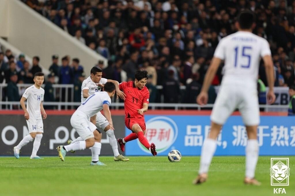 본문 이미지 - 한국 U-20 대표팀 강성진. (대한축구협회 제공) 2023.3.16/뉴스1