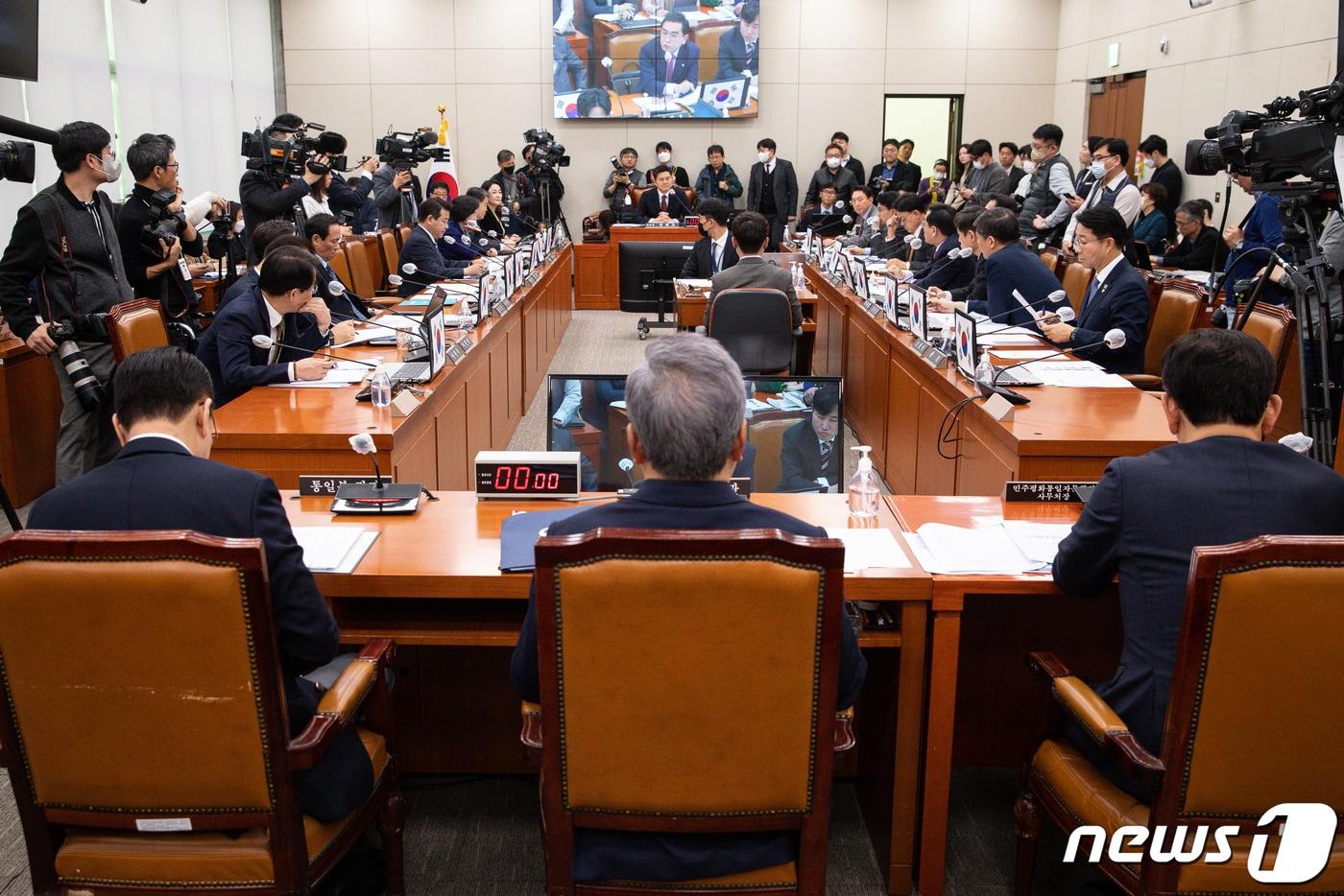 21일 서울 여의도 국회에서 제404회 국회(임시회) 외교통일위원회 제2차 전체회의가 열리고 있다. 2023.3.21/뉴스1 ⓒ News1 유승관 기자