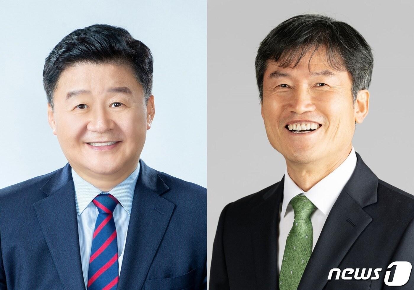 본문 이미지 - 오는 4월 5일 치러지는 울산시교육감 보궐선거에 출마한 김주홍 후보(왼쪽)와 천창수 후보. (울산시선거관리위원회 제공)