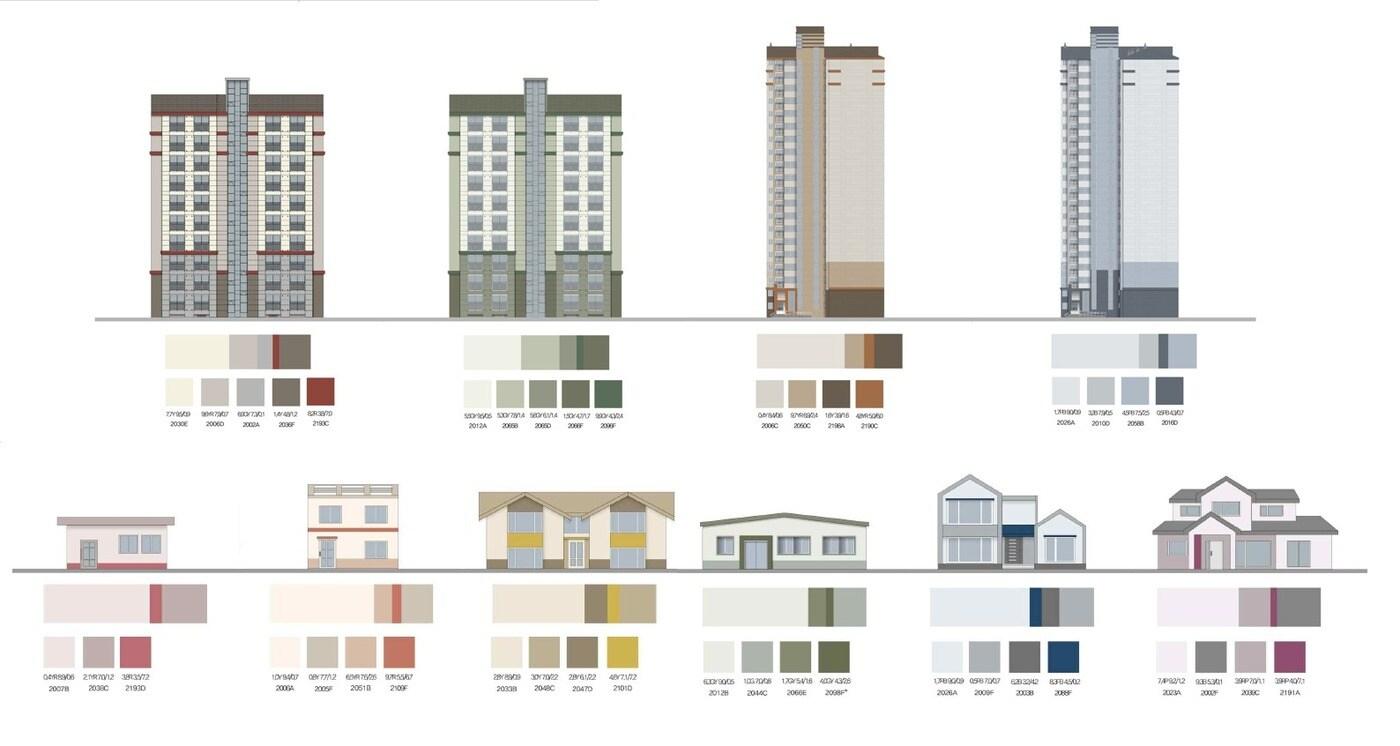 외부 주거용 공용·단독주택 삼화CUD 컬러를 적용한 컬러 예시(삼화페인트 제공) 
