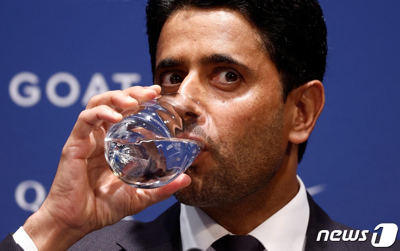 파리 생제르맹(PSG)을 소유하고 있는 카타르의 부호 나세르 알 켈라이피 회장. ⓒ 로이터=뉴스1 ⓒ News1 김예슬 기자