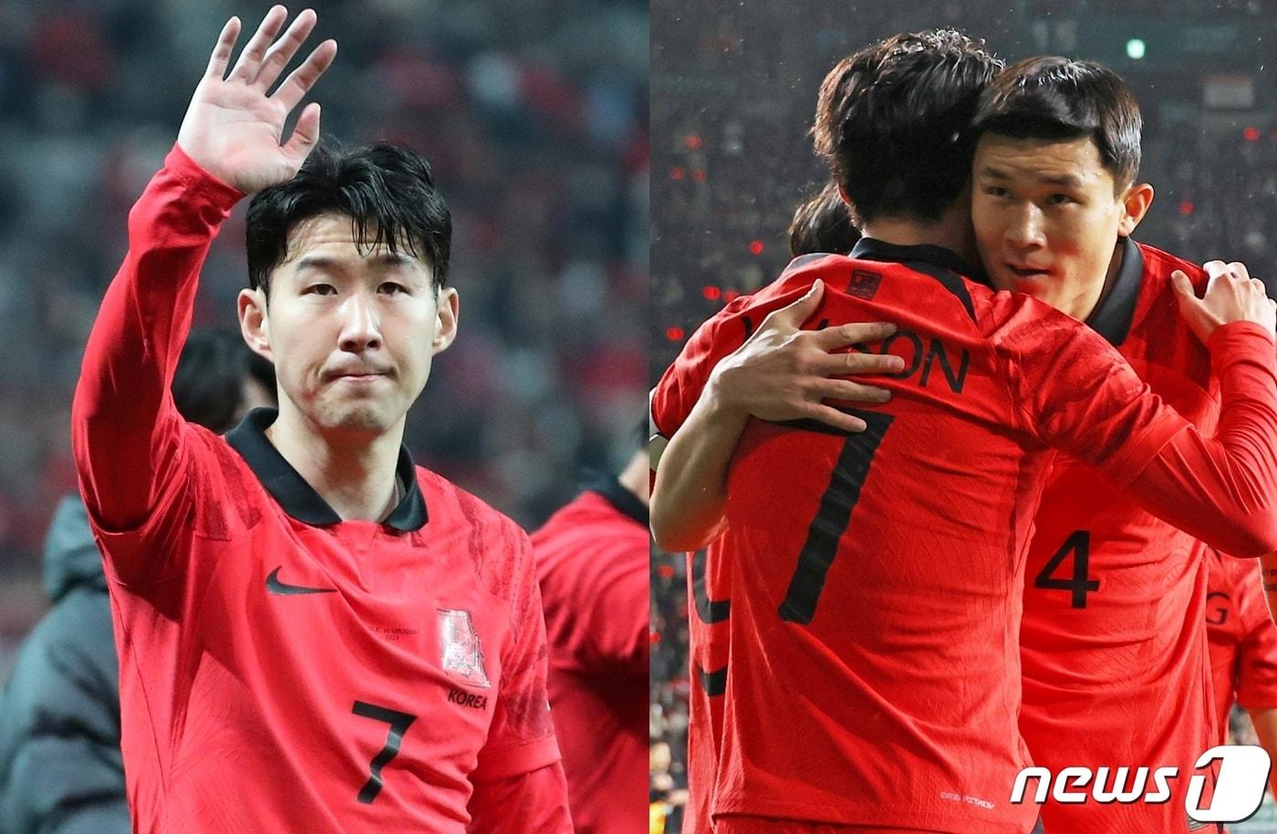 손흥민(왼쪽), 김민재. ⓒ 뉴스1