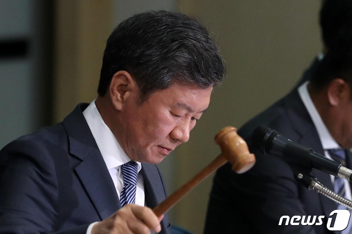 본문 이미지 - 정몽규 대한축구협회 회장2023.3.31 ⓒ 뉴스1 이승배 기자