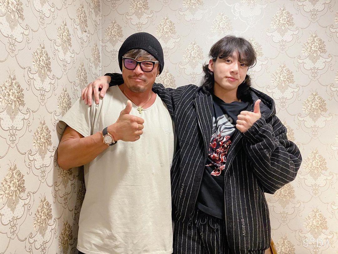 본문 이미지 - 추성훈(왼쪽)과 방탄소년단 정국(추성훈 SNS)