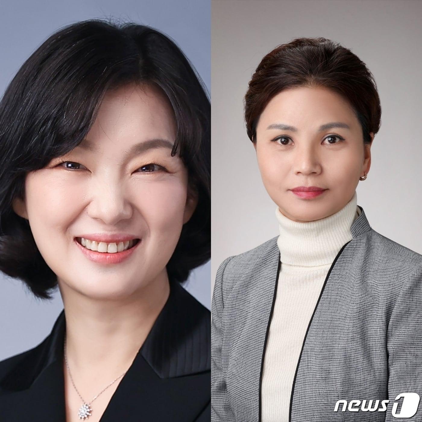 본문 이미지 - SK이노베이션 사외이사 후보로 추천된 김주연 전 P&G 오랄케어&그루밍 한국·일본지역 부회장(왼쪽)과 이복희 롬엔드하스 전자재료씨엠피 코리아 대표이사.(SK이노베이션 제공)