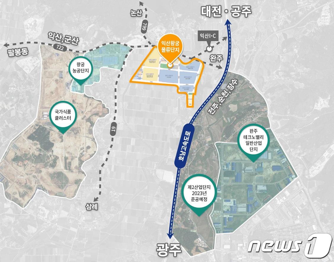 본문 이미지 - 왕궁물류단지 조감도.(익산시 제공)2023.3.9./뉴스1