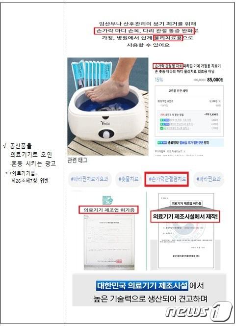 본문 이미지 - 부당 행위 사례/식품의약품안전처 제공