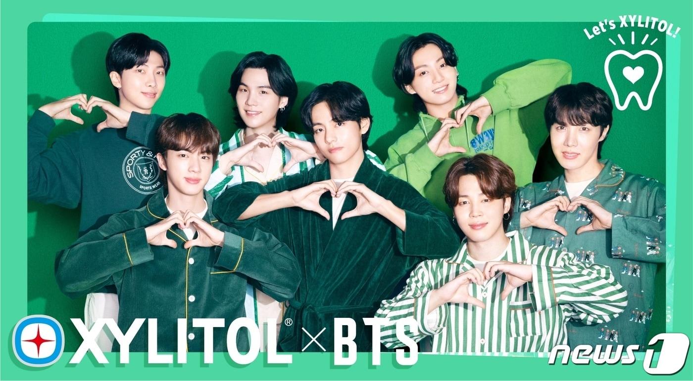 본문 이미지 - ' 자일리톨 X 방탄소년단' 브랜드 모델 키비주얼.(롯데웰푸드 제공)