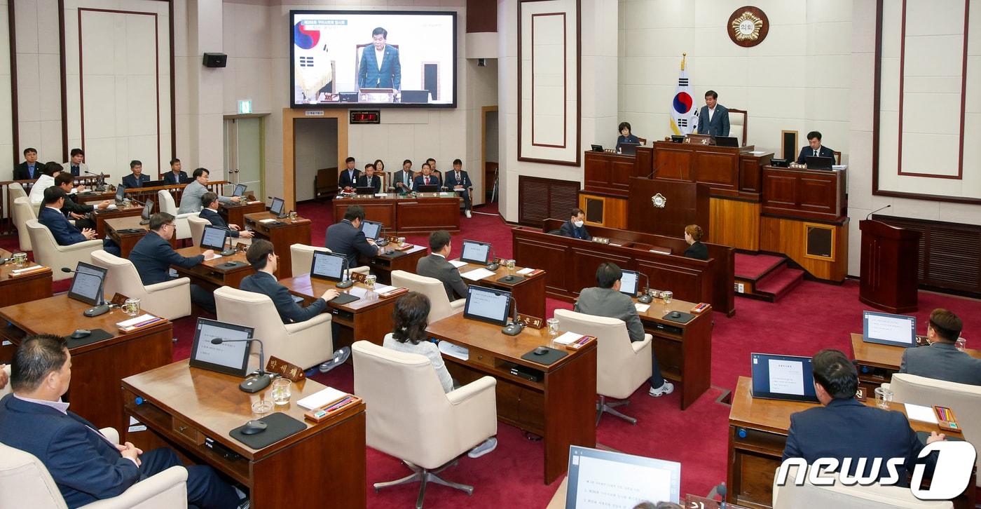 본문 이미지 - 구미시의회 임시회 모습.(구미시의회 제공) /ⓒ 뉴스1 정우용 기자