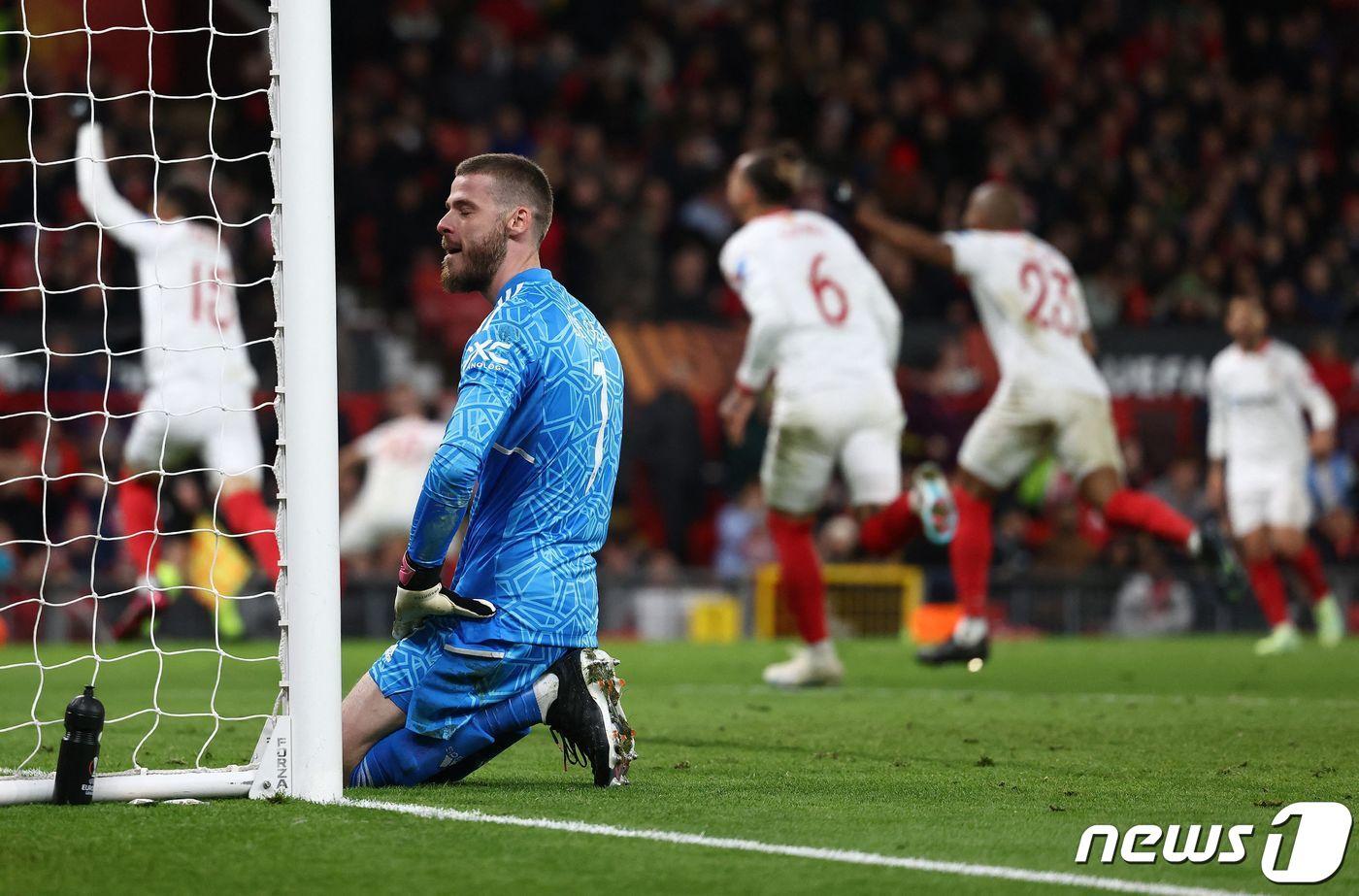 안방에서 세비야와 비긴 맨체스터 유나이티드의 다비드 데 헤아 골키퍼. ⓒ AFP=뉴스1