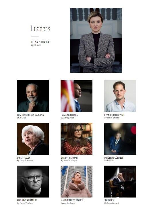 본문 이미지 - 13일(현지시간) 조 바이든 미국 대통령과 기시다 후미오 일본 총리, 루이스 이나시우 룰라 다시우바 브라질 대통령 등이 미국 시사주간지 타임(TIME)지가 선정한 2023년 '세계에서 가장 영향력 있는 인물 100인'에 이름을 올렸다. 타임 홈페이지 캡쳐