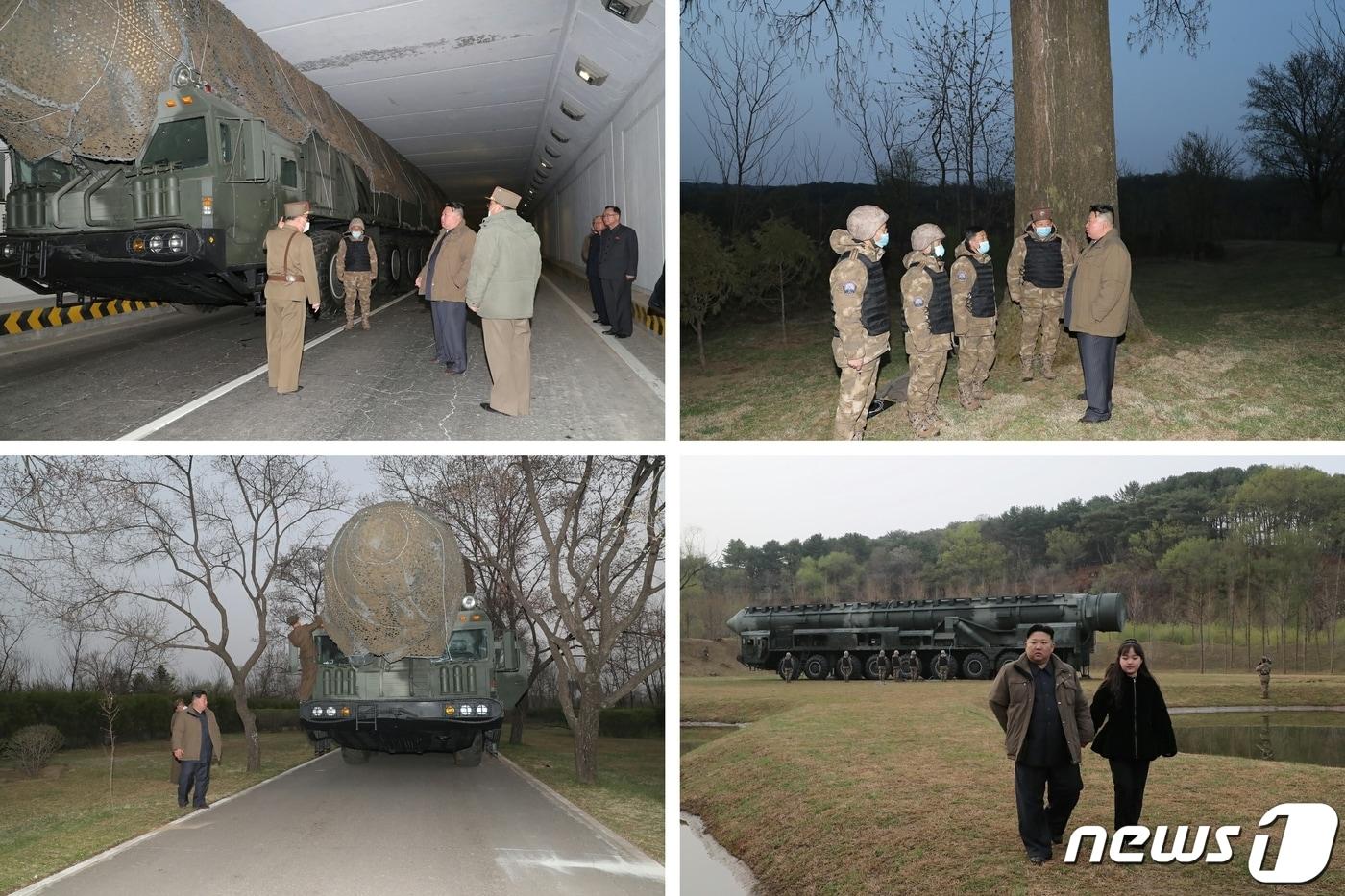 본문 이미지 - (평양 노동신문=뉴스1) = 북한은 13일 김정은 노동당 총비서 지도 하에 고체연료를 사용한 새로운 대륙간탄도미사일(ICBM) '화성포-18형(화성-18형)'을 발사했다고 14일 당 기관지 노동신문이 보도했다. 김 총비서는 이번에도 발사 현장에 딸 김주애와 함께했다. [국내에서만 사용가능. 재배포 금지. DB 금지. For Use Only in the Republic of Korea. Redistribution Prohibited] rodongphoto@news1.kr