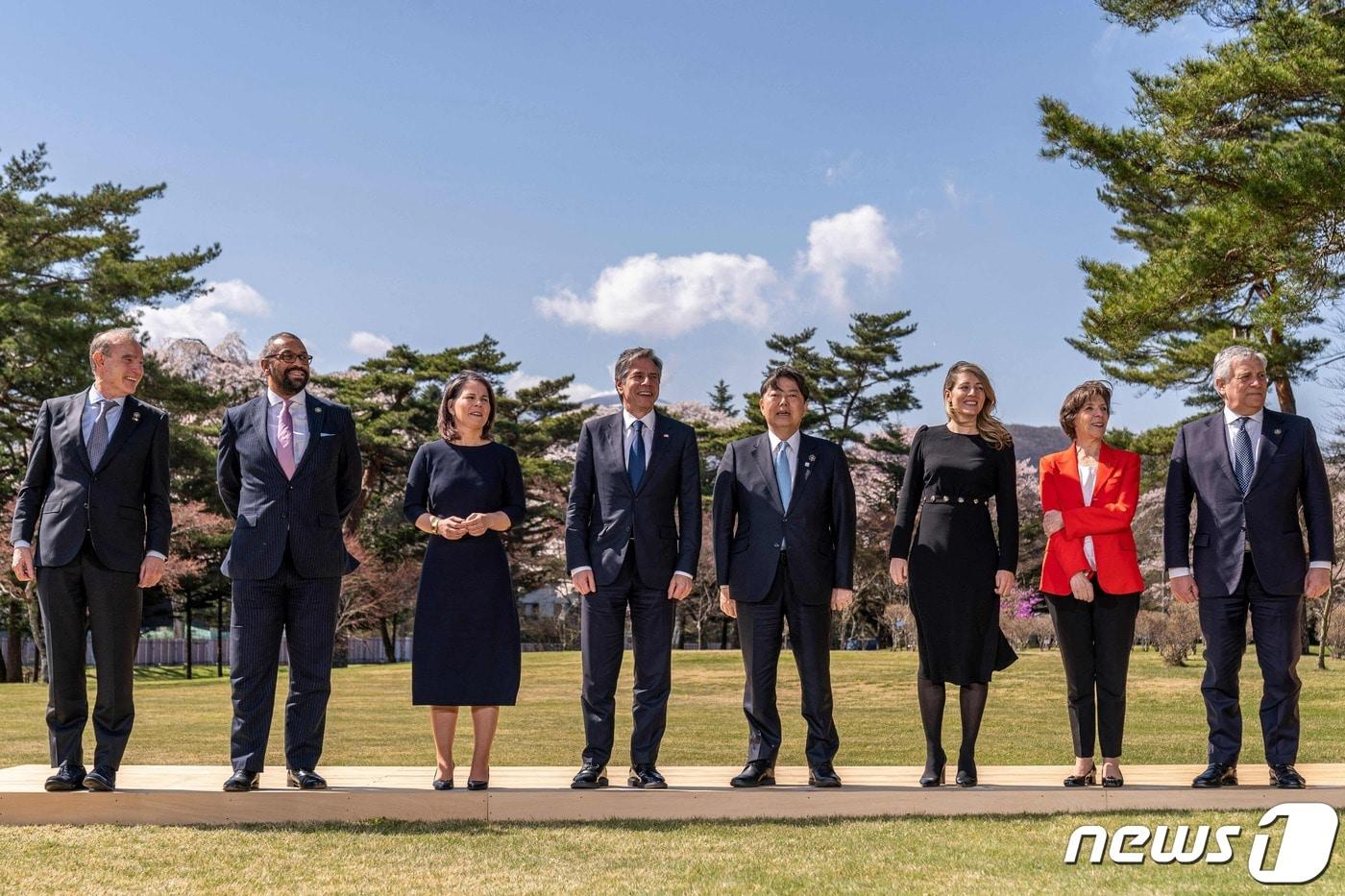 본문 이미지 - 주요 7개국(G7) 외교장관. ⓒ AFP=뉴스1 ⓒ News1 우동명 기자