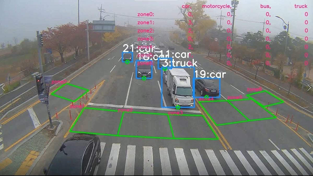 본문 이미지 - 새 데이터분석 모델 도로 분석 화면. (행안부 제공)