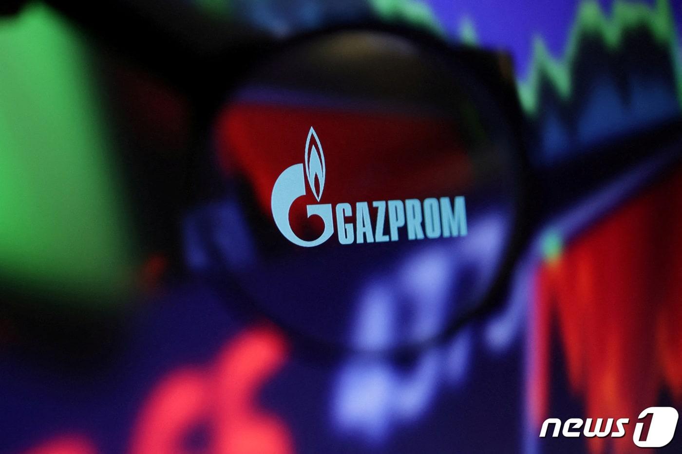 러시아 국영 에너지기업 &#39;가스프롬&#39; 로고. ⓒ 로이터=뉴스1 ⓒ News1 권영미 기자