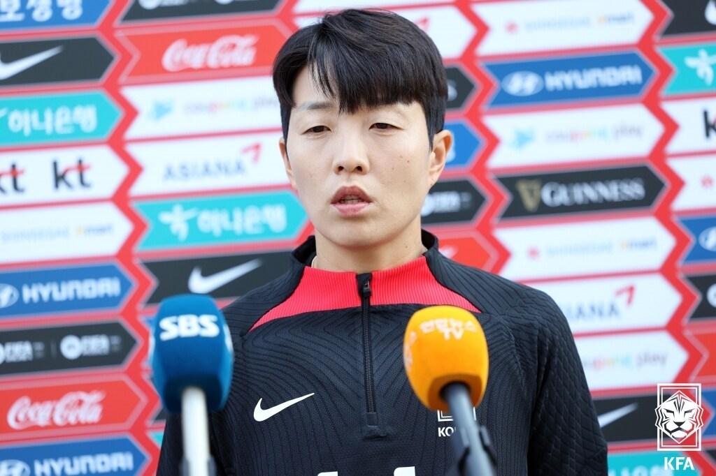 본문 이미지 - 여자 축구대표팀의 김혜리. (대한축구협회 제공)