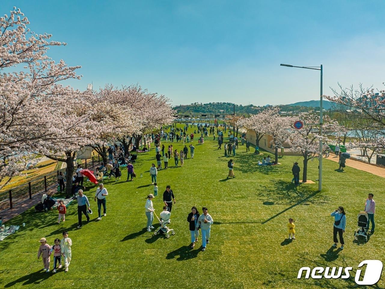 본문 이미지 - 순천만정원박람회 그린아일랜드 전경.(순천시 제공)2023.4.25 ⓒ 뉴스1