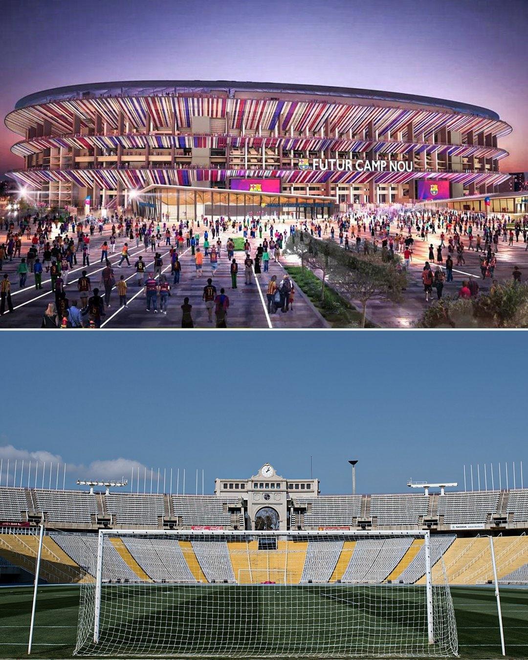 본문 이미지 - 스페인 축구팀 FC 바르셀로나의 홈구장 '스포티파이 캄프 누(Camp Nou, 캄 노우)'가 10만5000명을 수용할 수 있는 경기장으로 재탄생하게 된다. 트위터 캡쳐