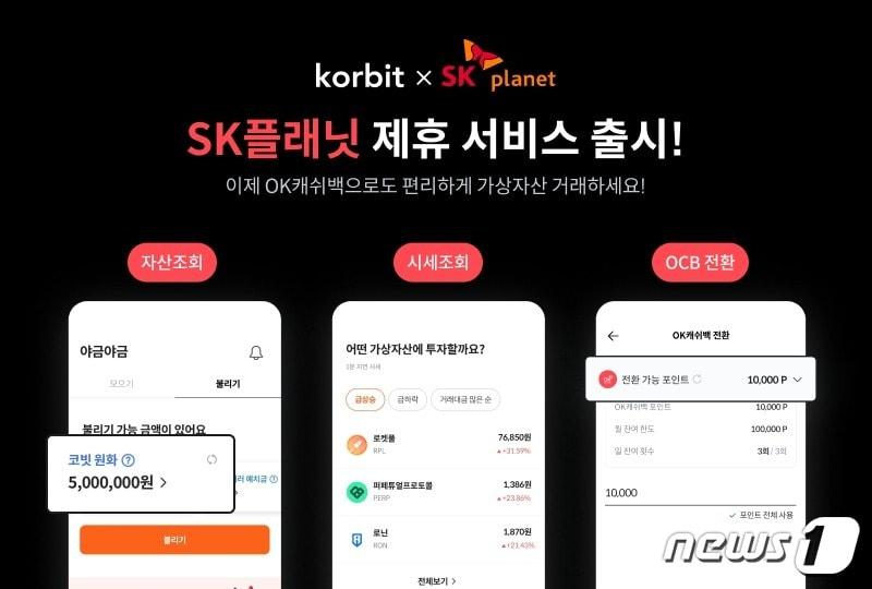 본문 이미지 - 국내 가상자산 거래소 코빗이 SK플래닛과의 제휴를 통해 시럽 연동 서비스를 출시했다. (코빗 자료 제공)