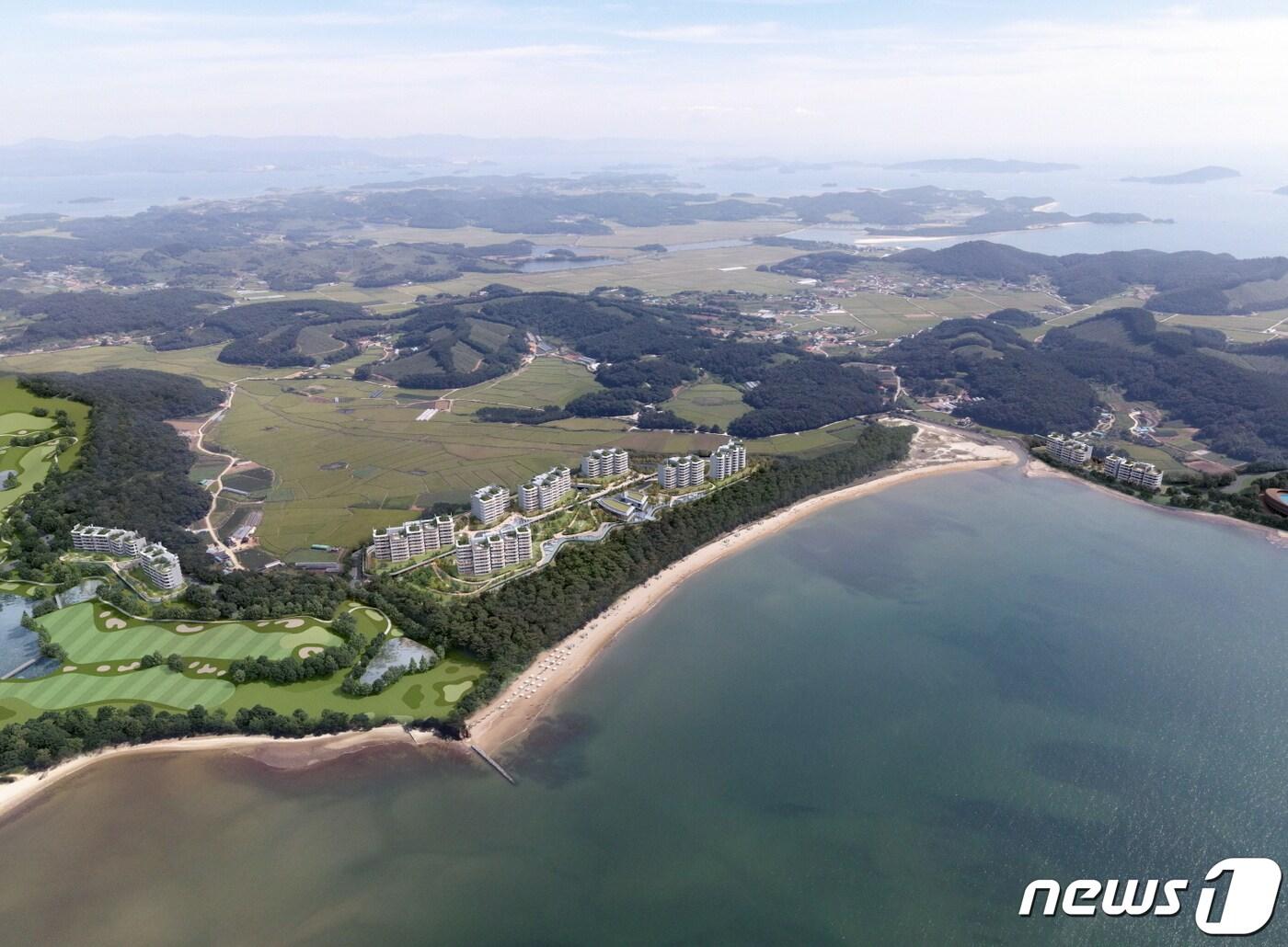 본문 이미지 - 안면도 관광지 개발 사업 4지구 휴양콘도미니엄 조성 사업 조감도. (태안군 제공) /뉴스1