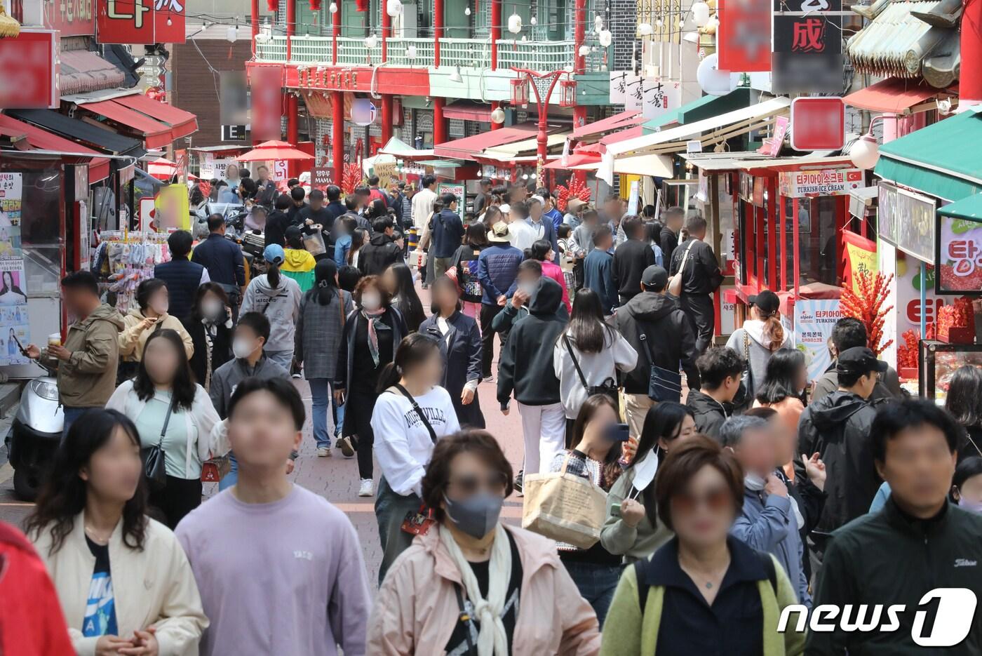 인천시 중구 차이나타운이 관광객들로 붐비고 있다.(사진은 기사 내용과 무관함) / 뉴스1 ⓒ News1