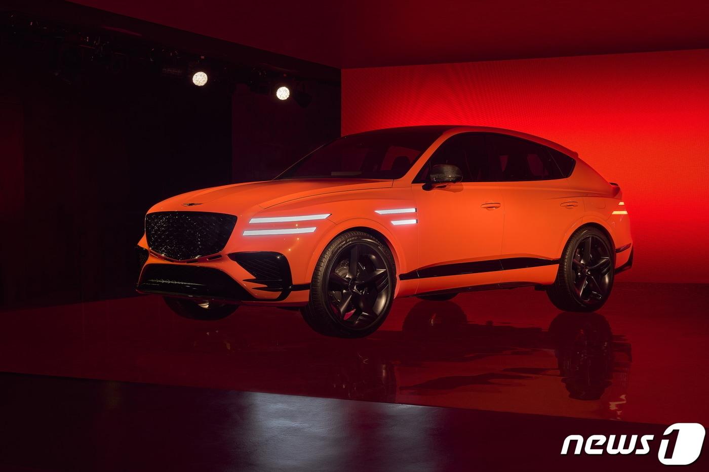 제네시스가 지난 4월 미국 뉴욕 맨해튼 미트패킹 디스트릭트에 위치한 브랜드 복합문화공간 '제네시스 하우스(Genesis House)'에서 ‘GV80 쿠페 콘셉트’를 최초로 선보였다. (제네시스 제공) 2023.4.4/뉴스1