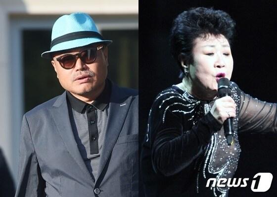 본문 이미지 - 가수 김흥국(왼쪽), 故 현미 ⓒ 뉴스1