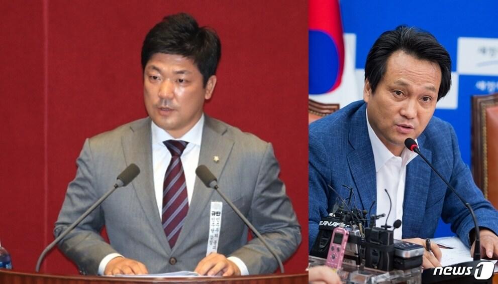 본문 이미지 - 국민의힘 이용 의원(왼쪽)과 더불어민주당 안민석 의원.  ⓒ 뉴스1 DB