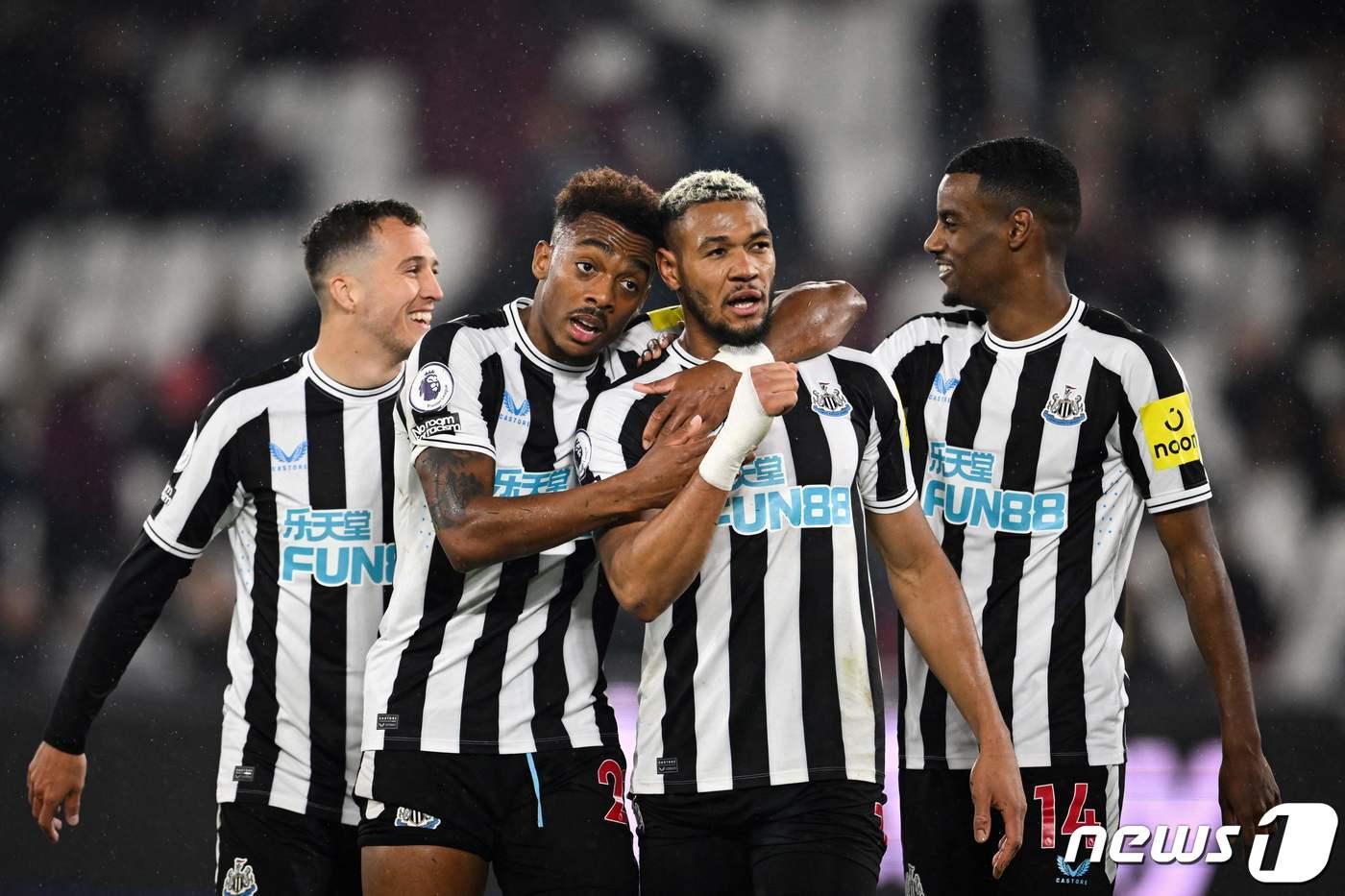 웨스트햄을 완파한 뉴캐슬 유나이티드. ⓒ AFP=뉴스1