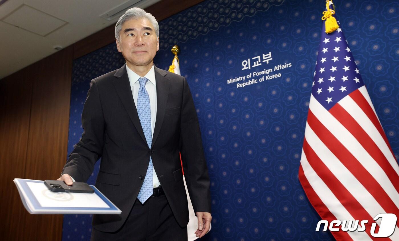 본문 이미지 - 성김 전 미국 국무부 대북특별대표. (공동취재) 2023.4.6/뉴스1 ⓒ News1 김명섭 기자