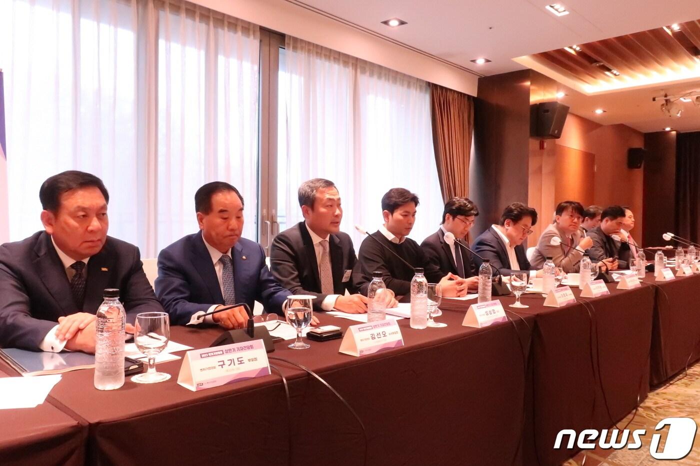 6일 성상엽 벤처기업협회장이 인사말을 하고 있다. &#40;벤처기업협회 제공&#41;