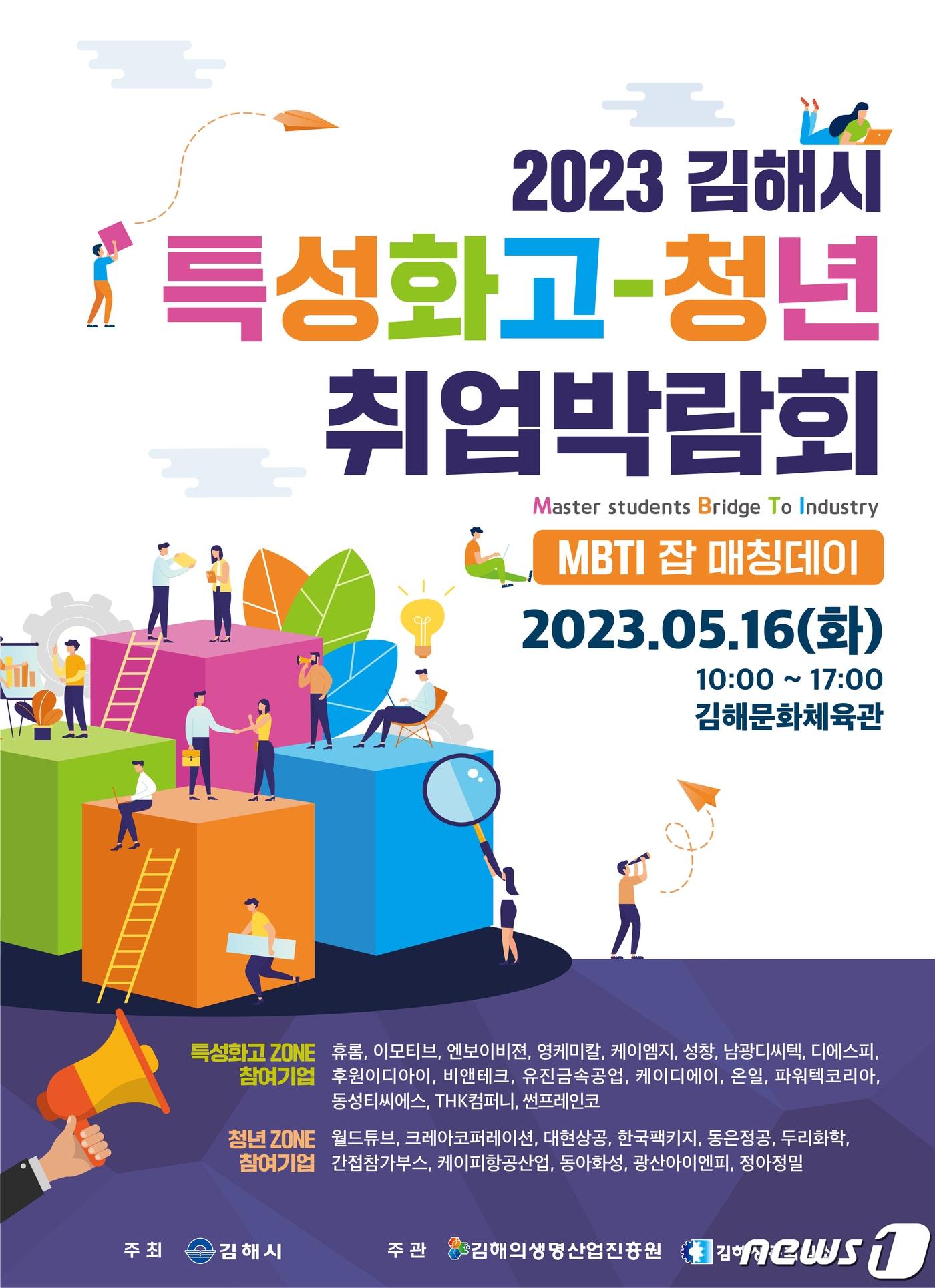 본문 이미지 - '2023 김해시 특성화고-청년 취업박람회' 포스터.(김해시 제공)