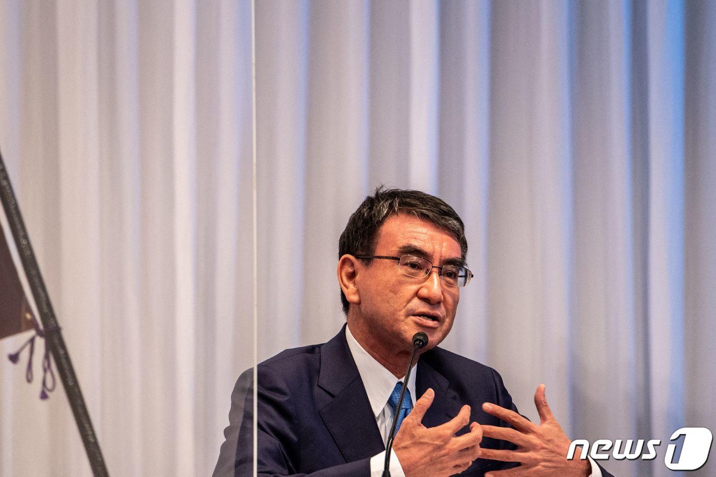 본문 이미지 - 고노 다로 일본 디지털 혁신부 장관 ⓒ AFP=뉴스1