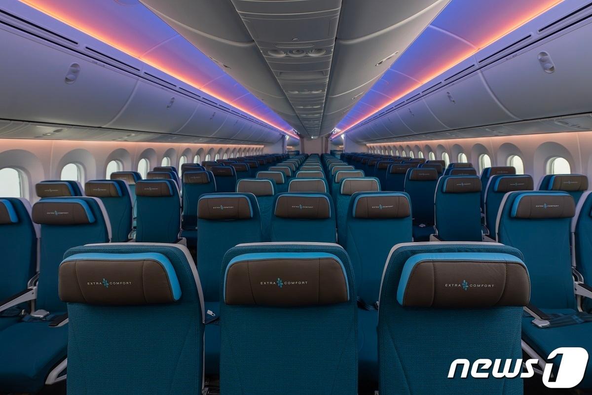 본문 이미지 - 엑스트라 컴포트 좌석(하와이안항공 제공)